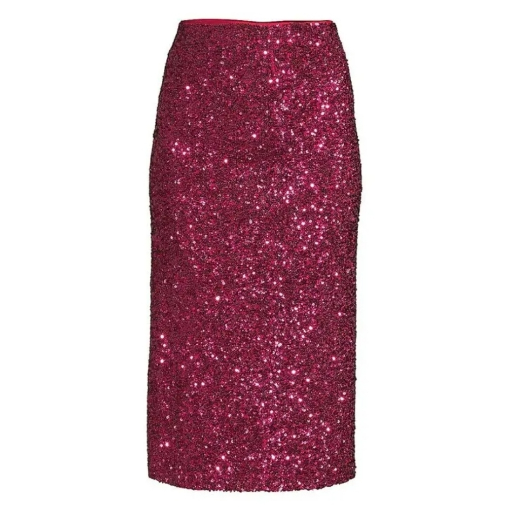 NWT Women's Hibiscus Casey Sequin Pencil Skirt, Size 4